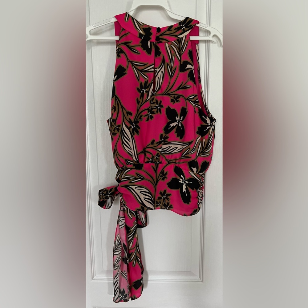 Milly. Lauren Top. Color: Raspberry Multi. Size 4 - image 4